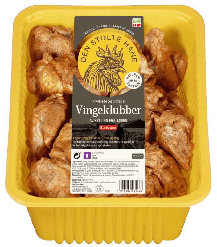 Den Stolte Hane Grillede Vingeklubber 1,5kg