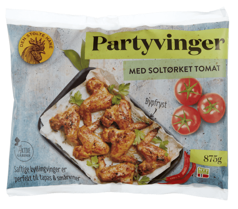 Den Stolte Hane Kyllingvinge Soltørket Tomat 875g