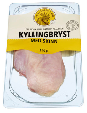 Dsh Kyllingbryst med Skinn Sv 240g