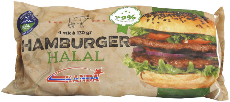 Hamburger Halal 4x130g Kanda
