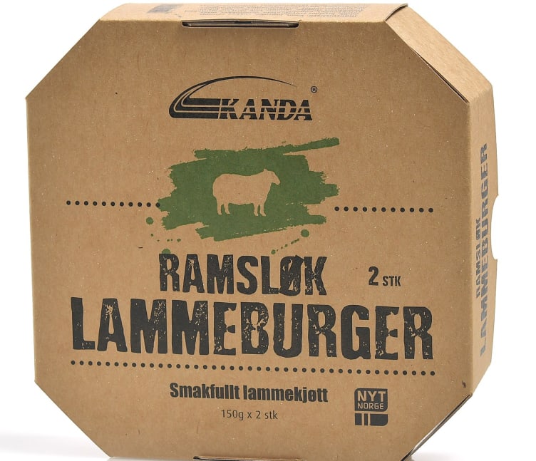Lammeburger m/Ramsløk 2x150g Kanda