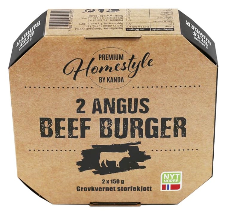 Angus Storfeburger 2x150g Kanda