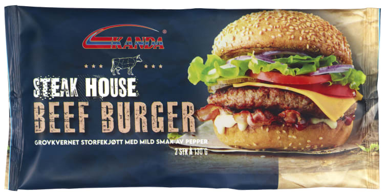 Beef Burger Steakhouse 2x130g Kanda