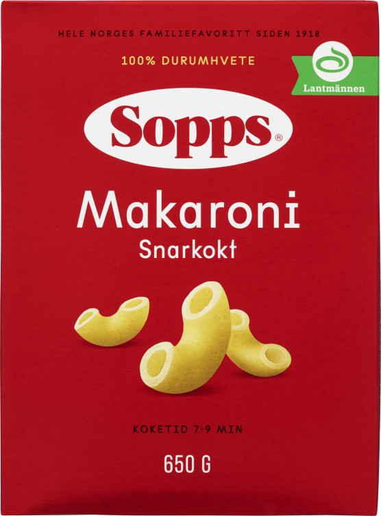 Makaroni Snarkokt 650g Sopps