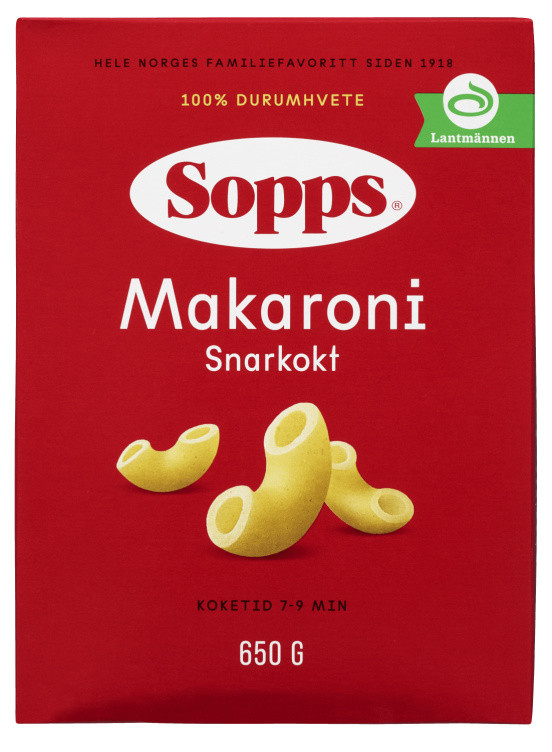 Makaroni Snarkokt 650g Sopps