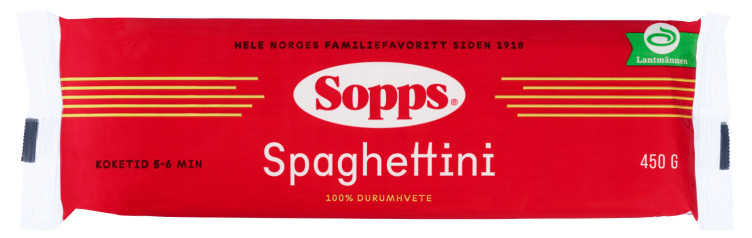 Spaghettini 450g Sopps