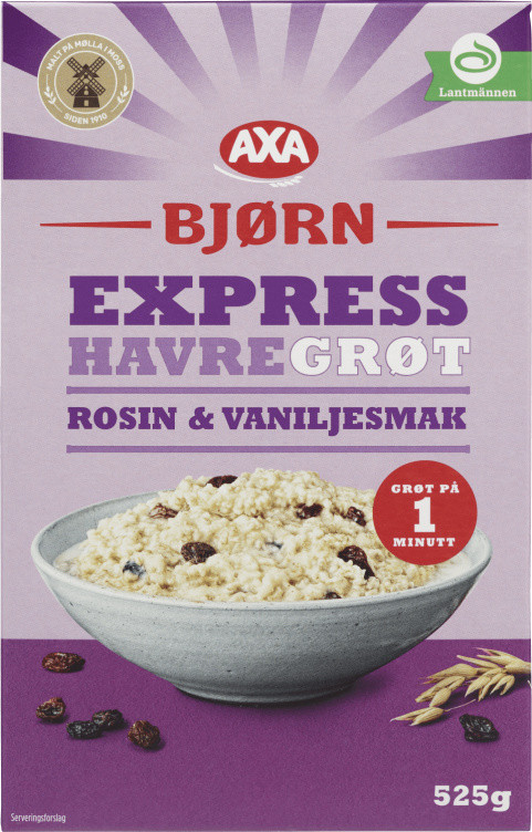 Havregrøt Rosin&Vanilje 525g Axa