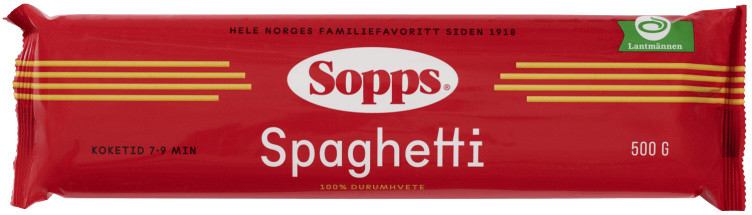 Spaghetti 500g Sopps