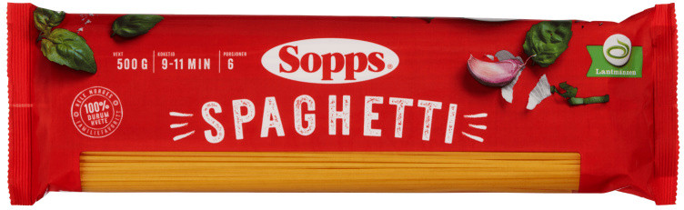 Spaghetti 500g Sopps