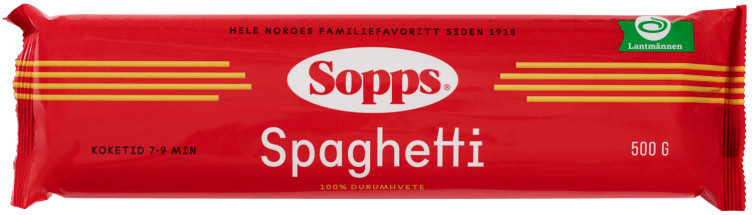 Spaghetti 500g Sopps