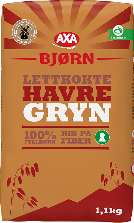 Havregryn Lettkokte 1,1kg Bjørn
