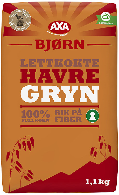 Havregryn Lettkokte 1,1kg Bjørn