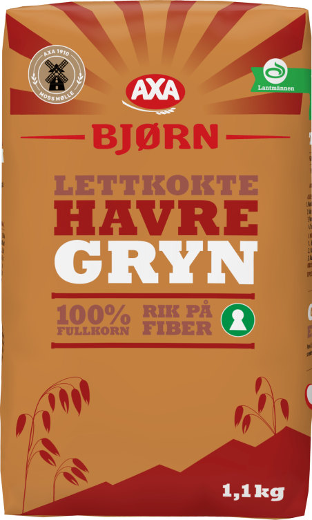 Havregryn Lettkokte 1,1kg Bjørn