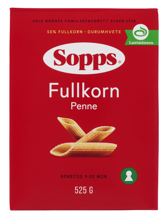 Penne Fullkorn 525g Sopps