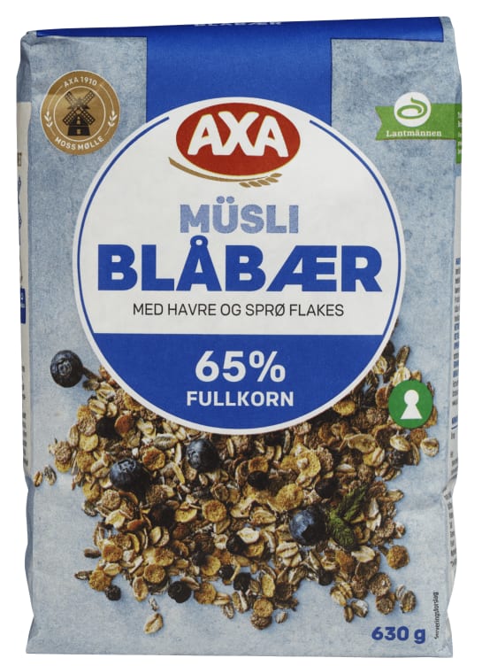 Musli Blåbær 630g Axa