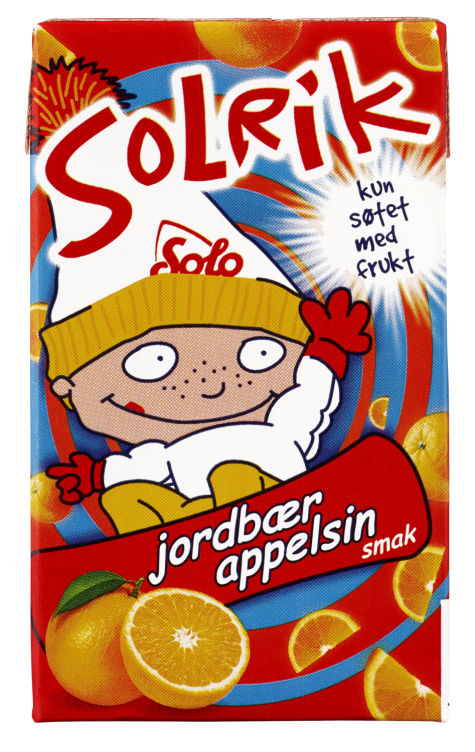 Solrik Jordbær/Appelsin Lettere 0,25l