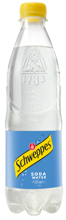 Soda Water 0,5l flaske Schweppes