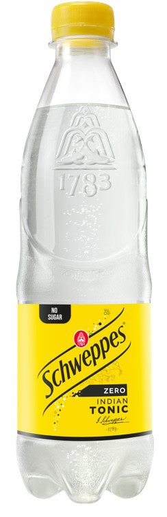 Tonic Water Zero 0,5l flaske Schweppes
