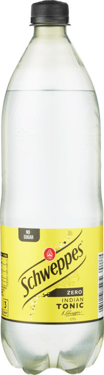 Tonic Water Zero 1l flaske Schweppes