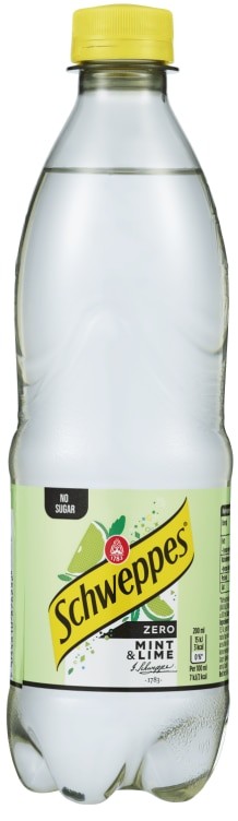 Mint&Lime Zero 0,5l flaske Schweppes