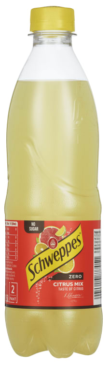 Citrus Zero 0,5l flaske Schweppes