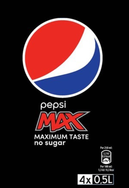 Pepsi Max 0,5lx4 flaske