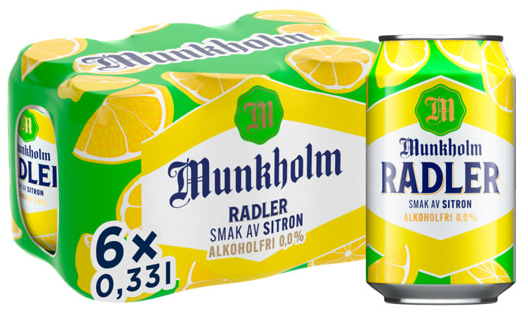 Munkholm Radler Sitron 0,33lx6 boks