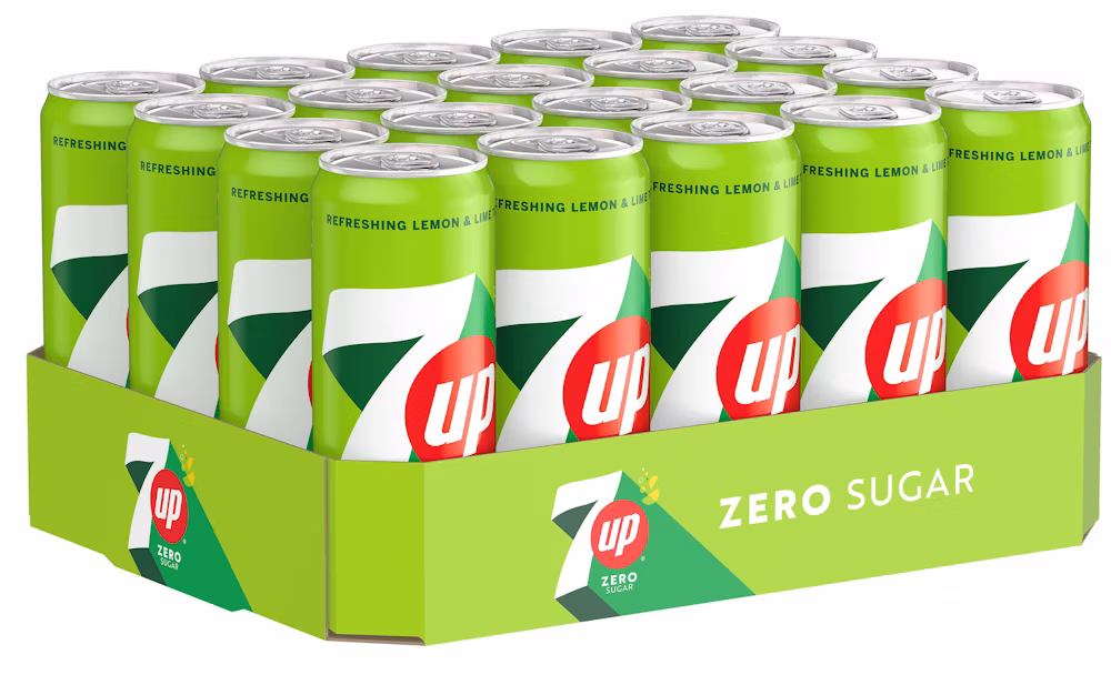 7up Zero brett 20 x 0,33l, 6,6 l