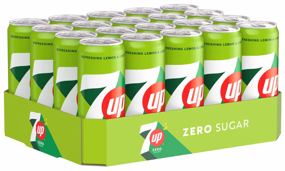 7up Zero brett Maks 2 per kunde, 20 x 0,33l, 6,6 l