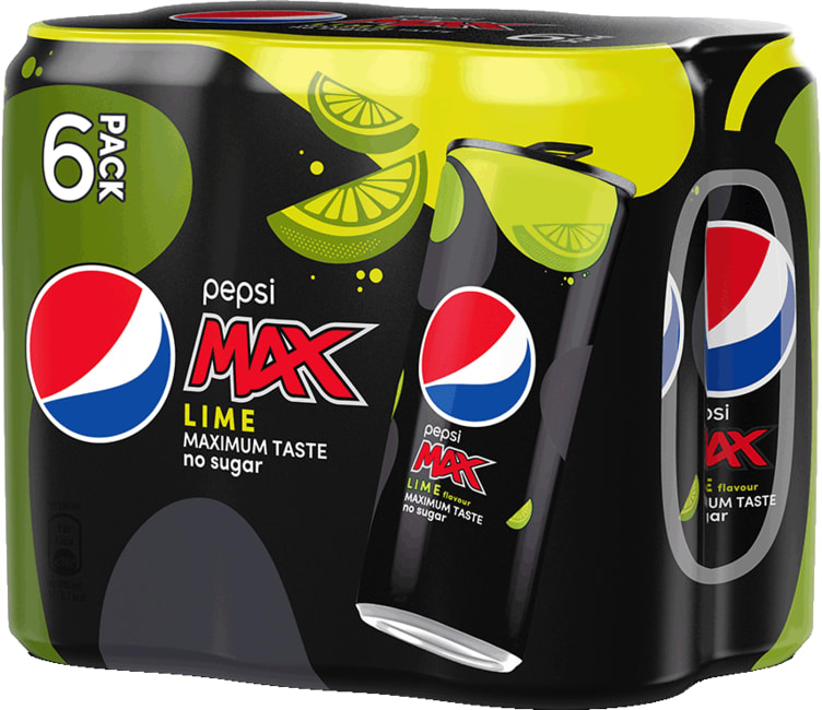 Pepsi Max Lime 0,33lx6 boks Sleek
