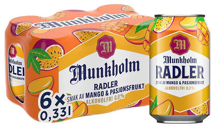 Munkholm Radler Mango/Pasjon 0,33lx6 boks