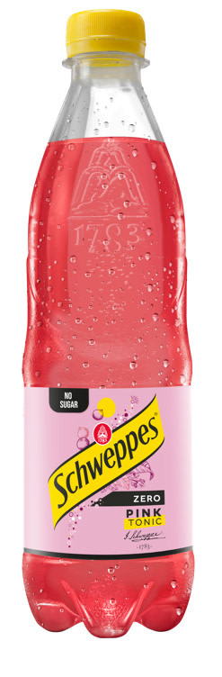 Pink Tonic Zero 0,5l flaske Schweppes
