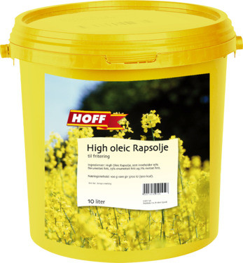Hoff High Oleic Rapsolje 10ltr