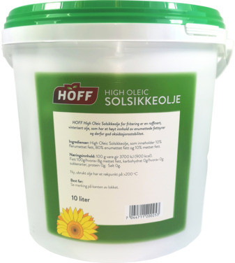 Hoff High Oleic Solsikkeolje For Frityr 10l