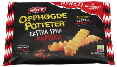 Hoff Opphøgde Potteter Ekstra Sprø Paprika, 400g