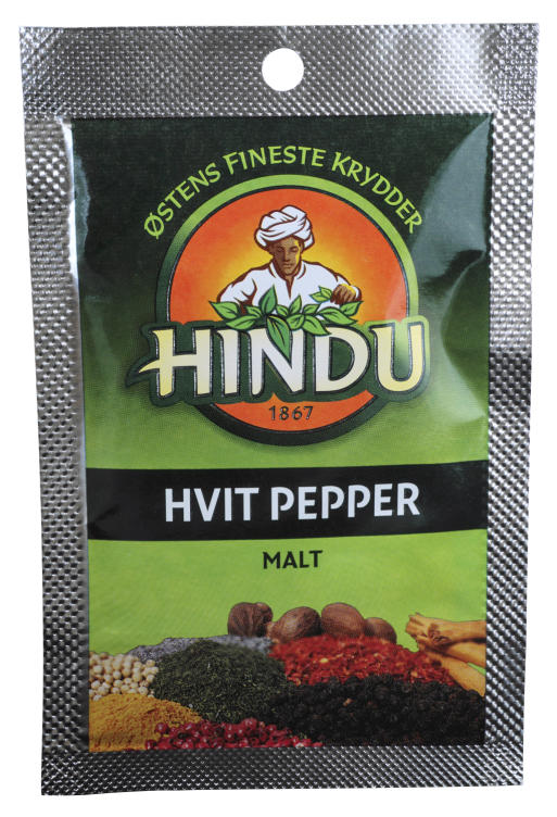 Pepper Hvit Malt 10g Pos Hindu