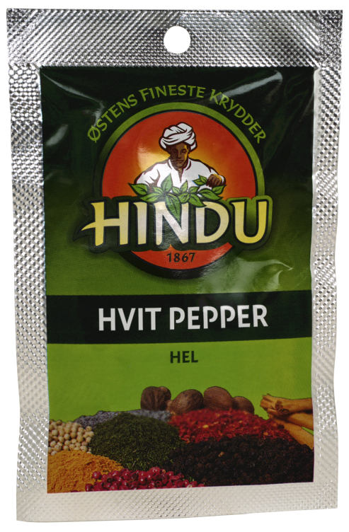 Pepper Hvit hel 12g Pos Hindu