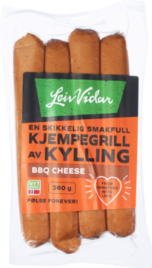 Leiv Vidar Kylling Kjempegrill Bbq Cheese 360g