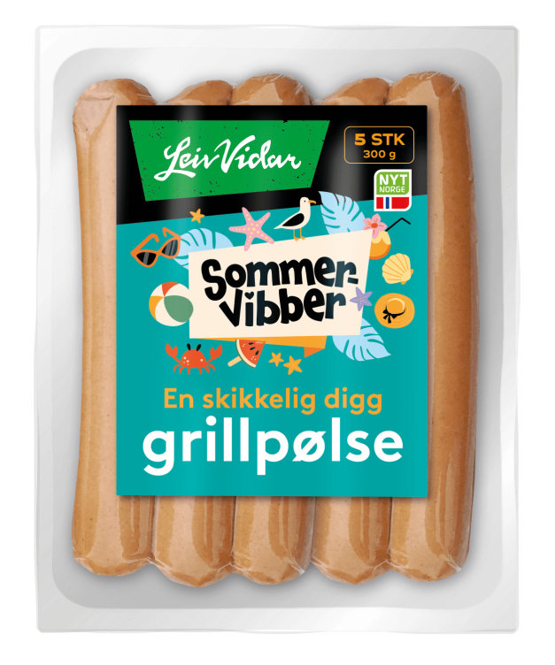 Grillpølser 300g Leiv Vidar Sommervibber