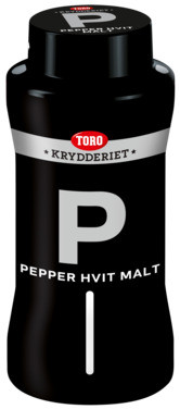 Pepper Hvit Malt 400g Toro Krydder