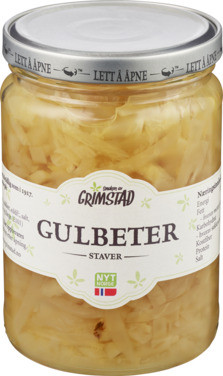 Gulbeter Staver 360g Smaken av Grimstad