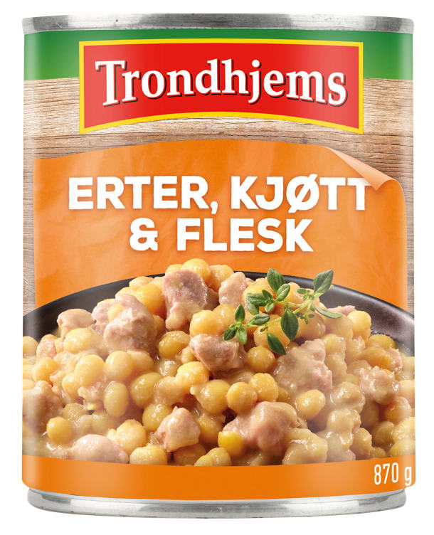 Erter,Kjøtt&Flesk 800g Trondhjems