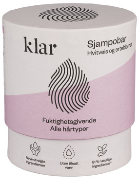 Klar Sjampobar Hvitveis og Erteblomst