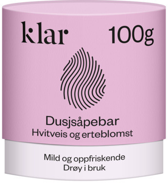 Klar Dusjsåpebar Hvitveis og Erteblomst