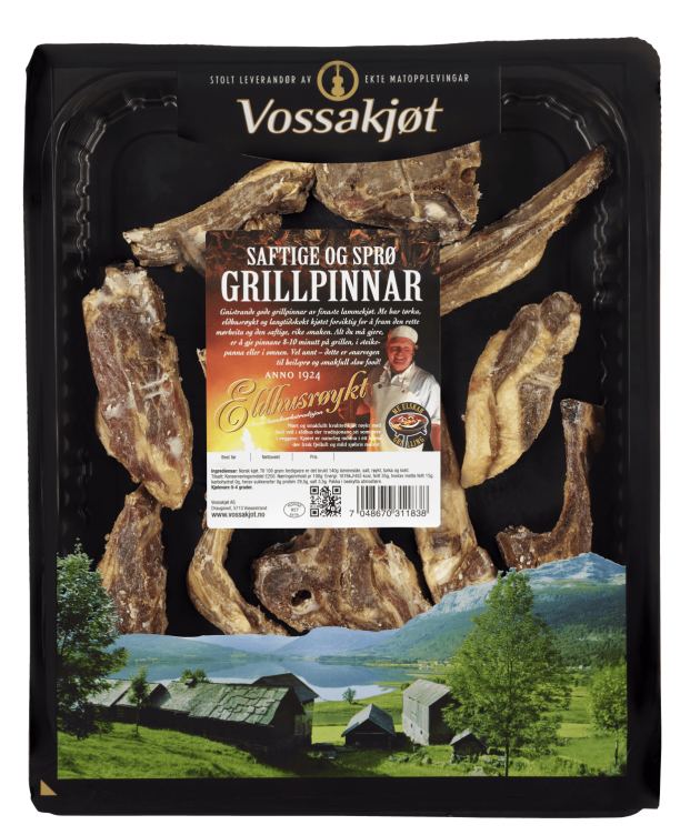 Grillpinnar Eldhusrøykt 700g Vossakjøt