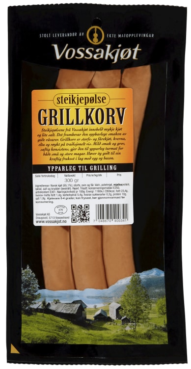 Grillkorv 300g Vossakjøt