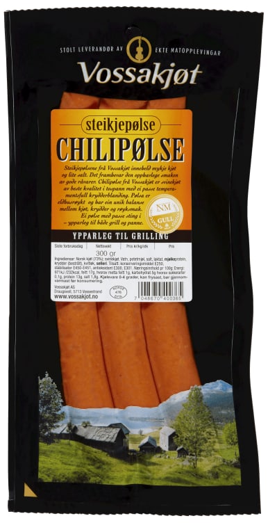 Chilipølse 300g Vossakjøt