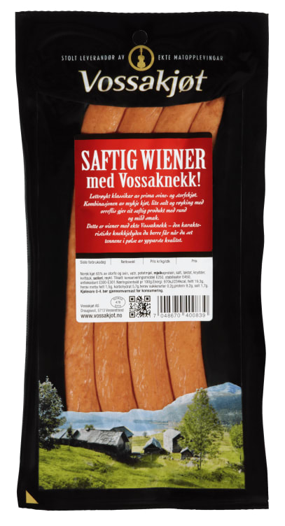 Wienerpølse 280g Vossakjøt