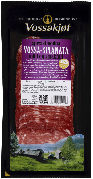 Vossa Spianata 100g Vossakjøt