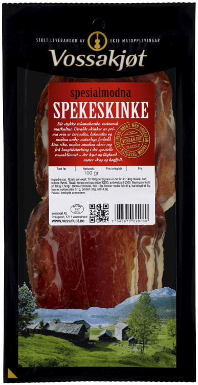 Spekeskinke skivet 100g Vossakjøt